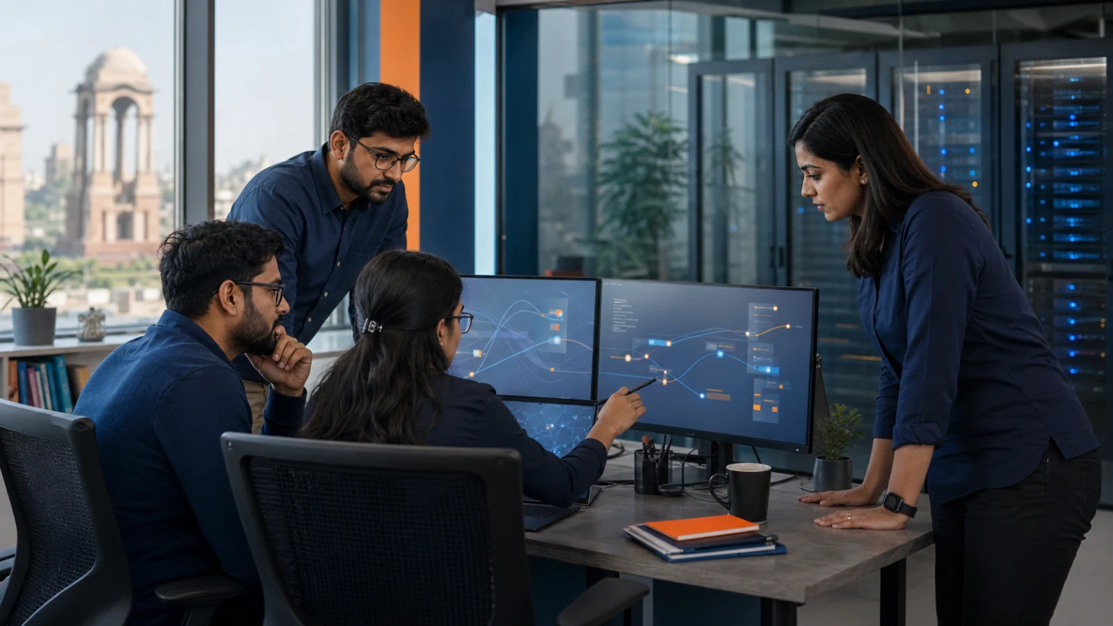 Indian digital strategy team auditing website crawler traffic and content access controls