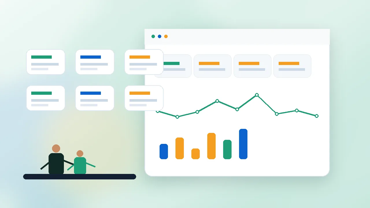 SEO ROI dashboard showing qualified leads and organic revenue signals